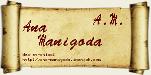 Ana Manigoda vizit kartica